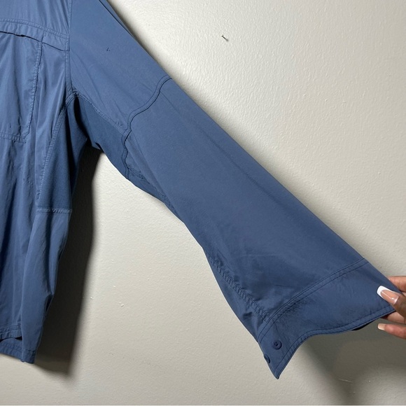 REI Coop Men Shirt XXL Blue Sahara Long-Sleeve Solid Vented Nylon Poly - Picture 4 of 15